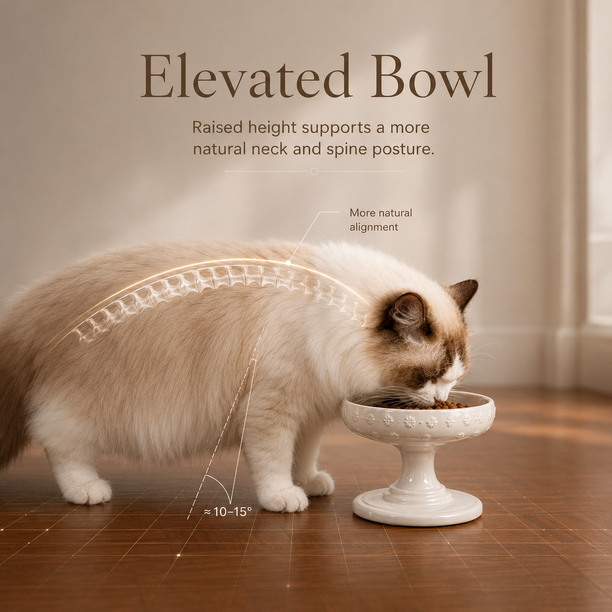 Maison Elevated Ceramic Cat Bowl