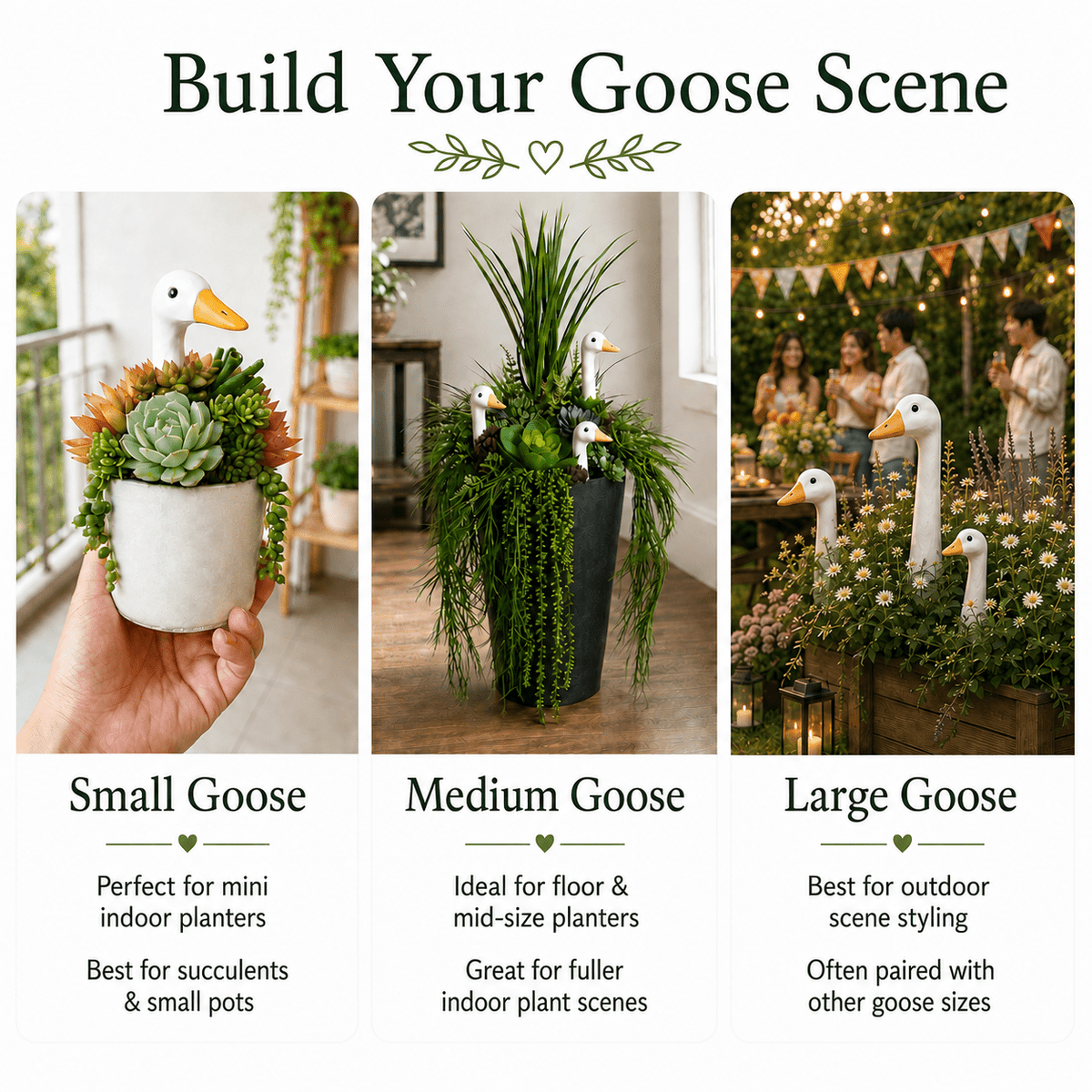 Peeking Goose Garden Stakes — Singles & Trio - Kindsnout
