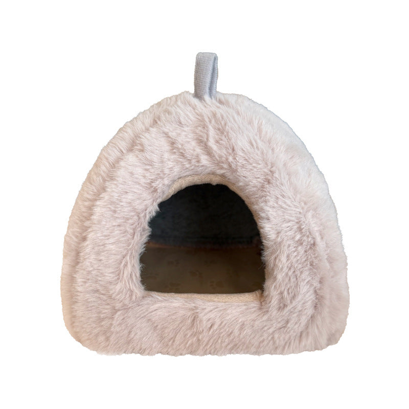 Small Pet Plush Igloo Bed