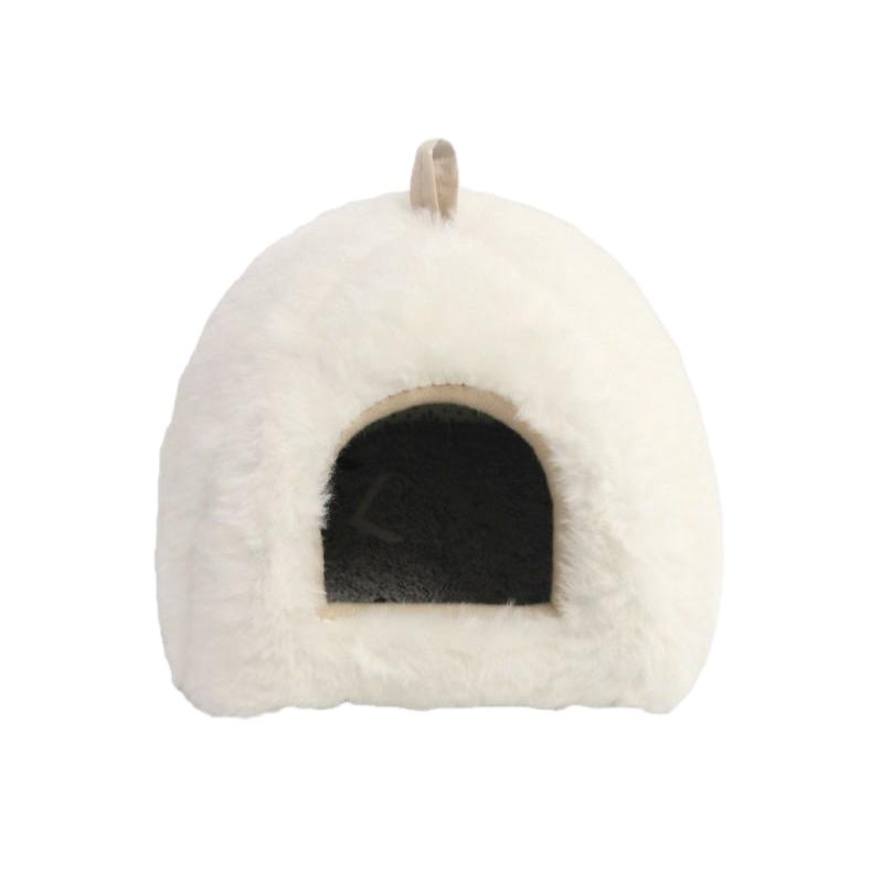 Small Pet Plush Igloo Bed