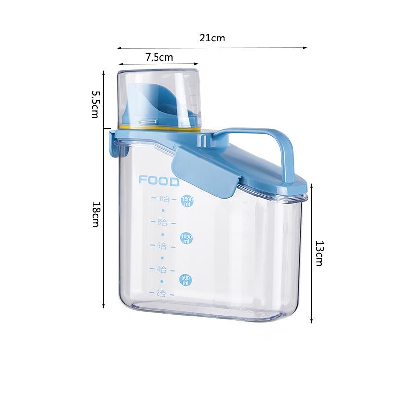 Airtight Pet Food Storage Container with Measuring Cup