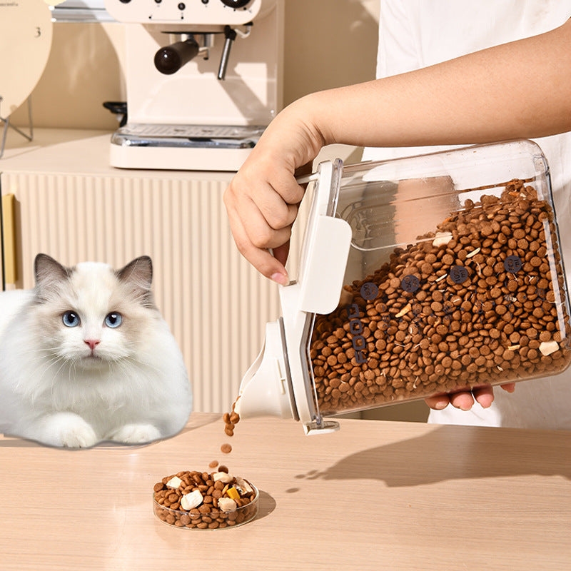 Airtight Pet Food Storage Container with Measuring Cup