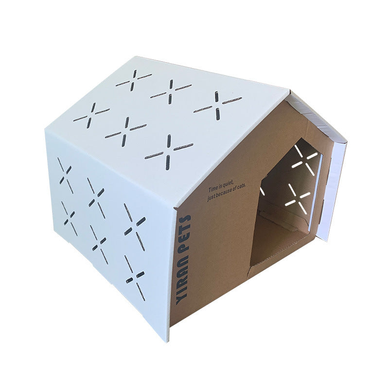 Cat Scratch House — High‑Density Corrugated Cardboard