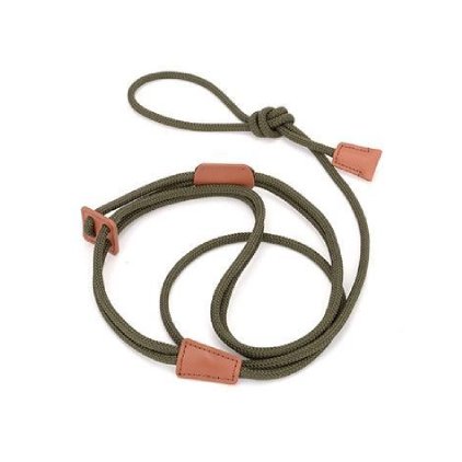 Green durable dog harness with adjustable straps and metal buckles