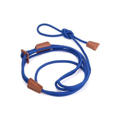 Blue heavy-duty dog harness with reinforced stitching and D-ring