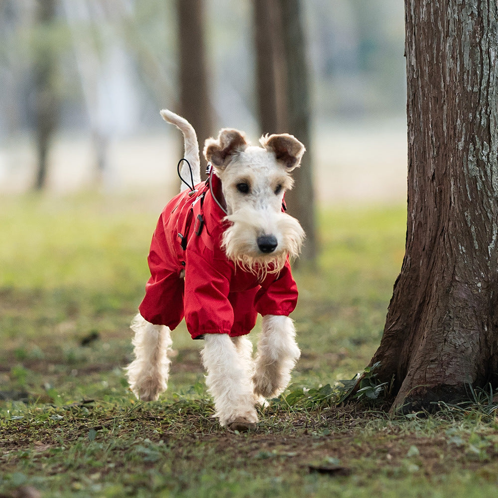 All‑Weather Dog Rain Suit with Harness