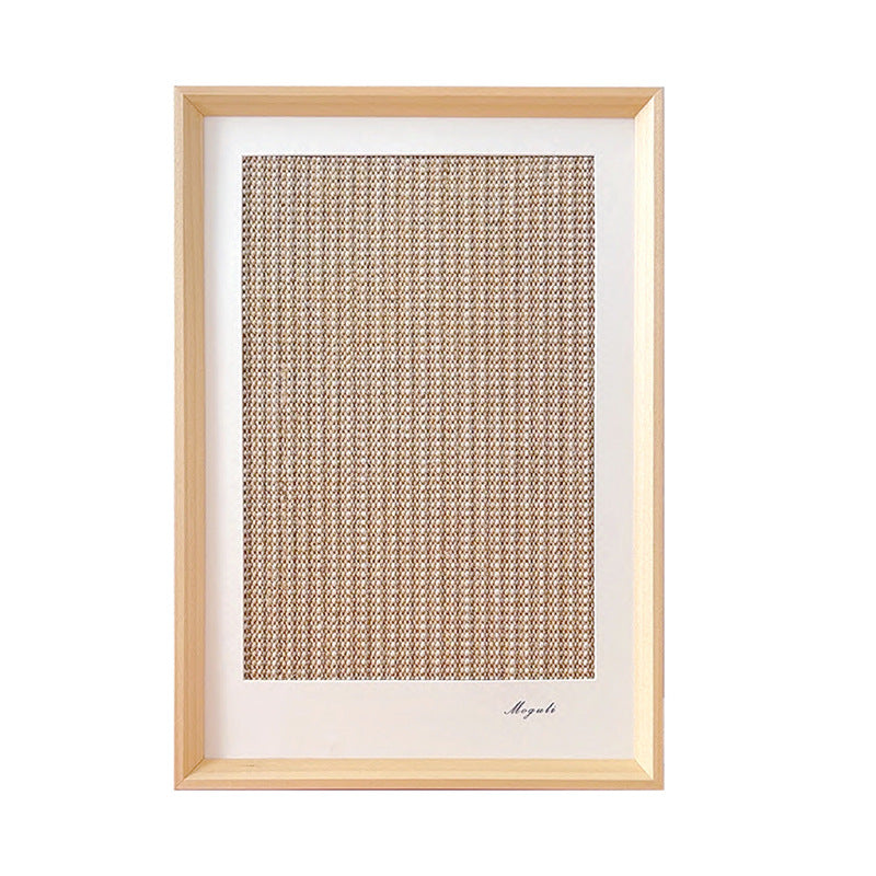 Vintage style framed sisal cat scratching board with solid wood frame