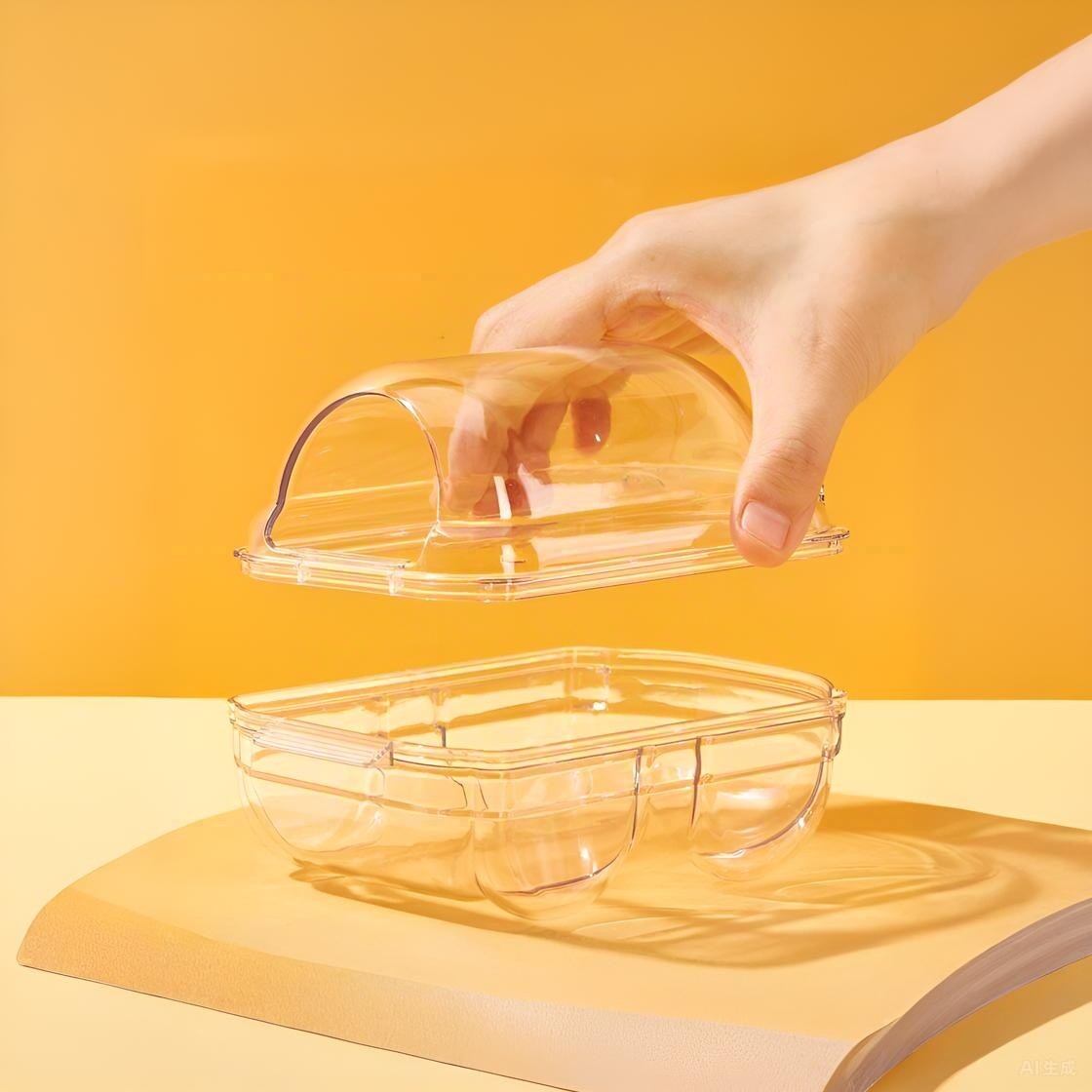 Clear car-shaped hamster sand bath with 360¡ã dome lid and leak-resistant rim