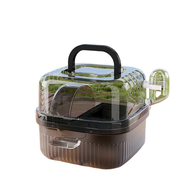 Portable Clear Hamster Travel Cage with Dome Lid