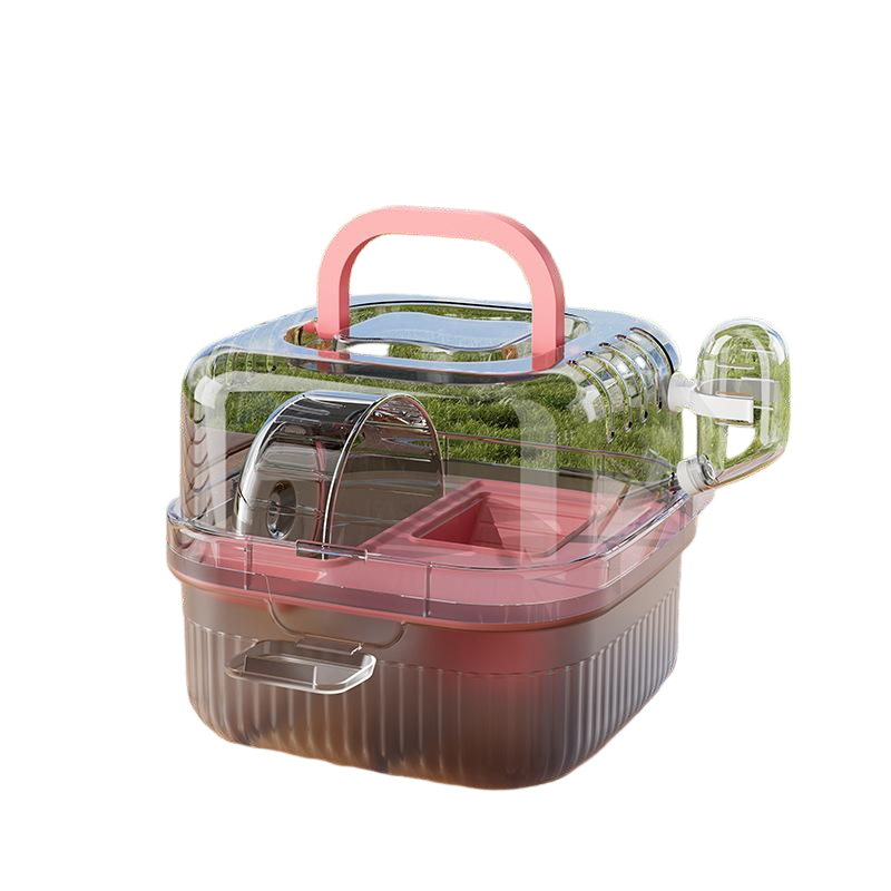 Portable Clear Hamster Travel Cage with Dome Lid