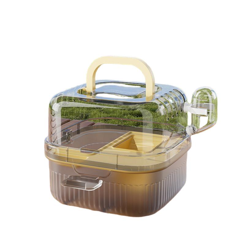 Portable Clear Hamster Travel Cage with Dome Lid