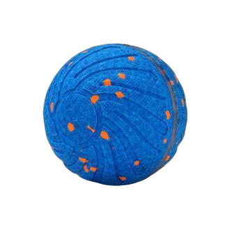 Orange LED interactive dog ball with touch-activated motion and rainbow lights