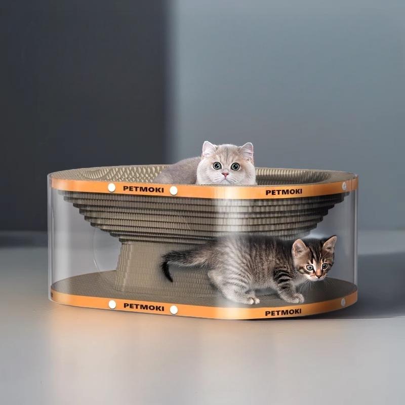 Cat Scratcher Lounge with Transparent Frame