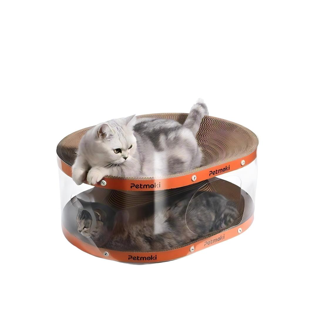 Cat Scratcher Lounge with Transparent Frame