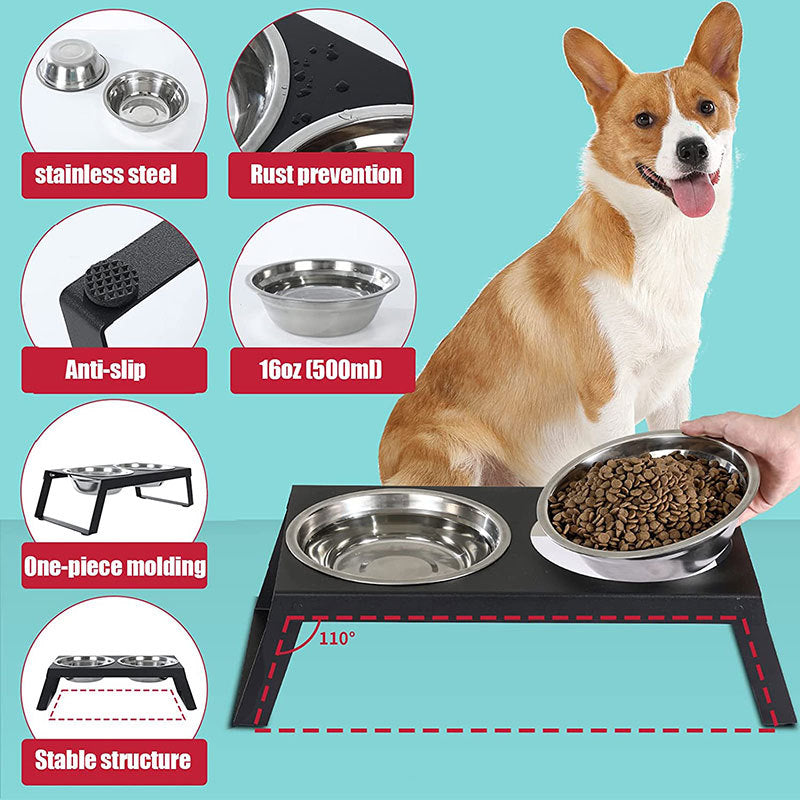 Foldable Elevated Feeding Bowls