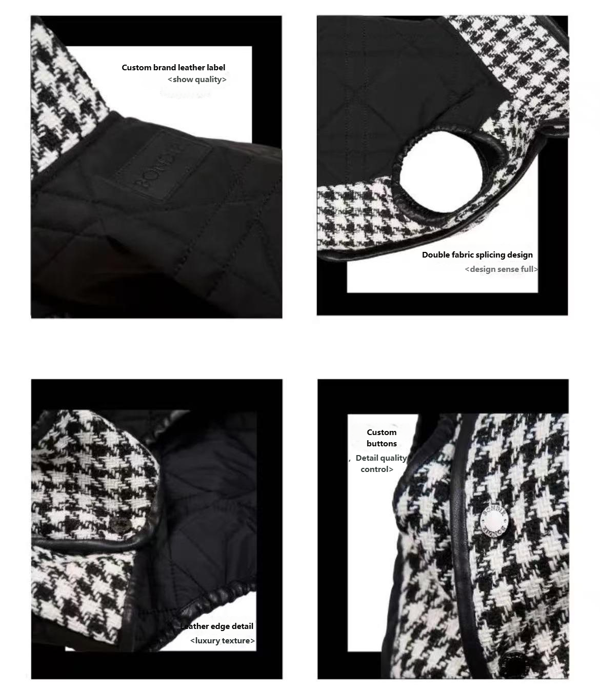 Soho Houndstooth Dog Vest