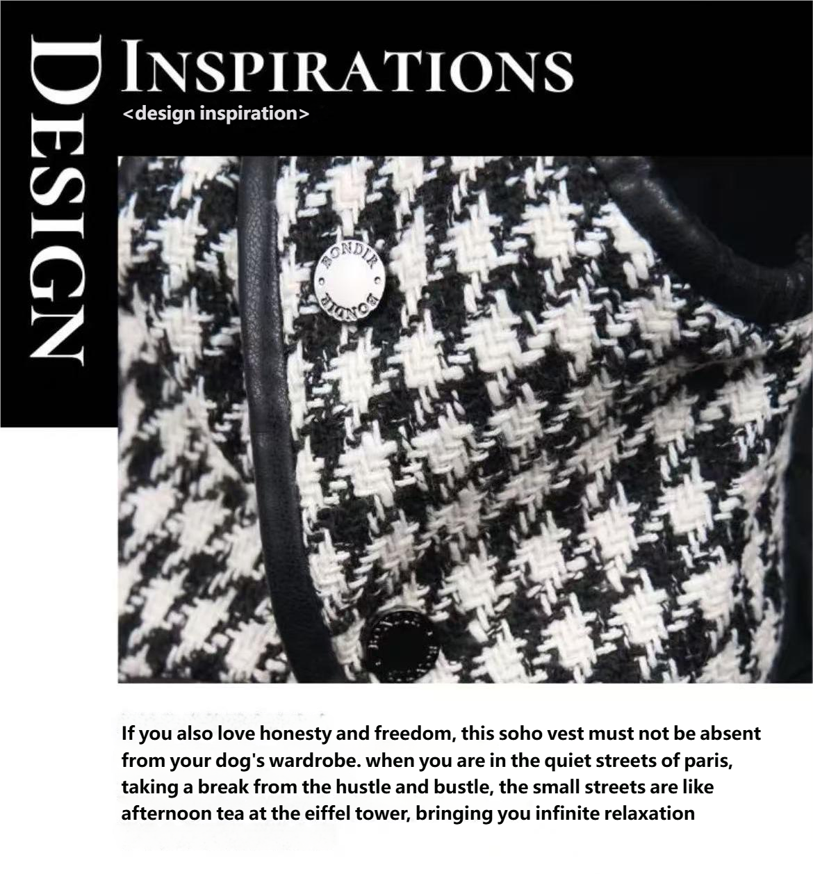 Soho Houndstooth Dog Vest