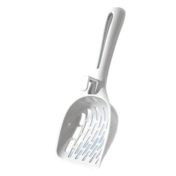 Lightweight PP mesh cat litter scoop with hollow sifting design and hanging hole