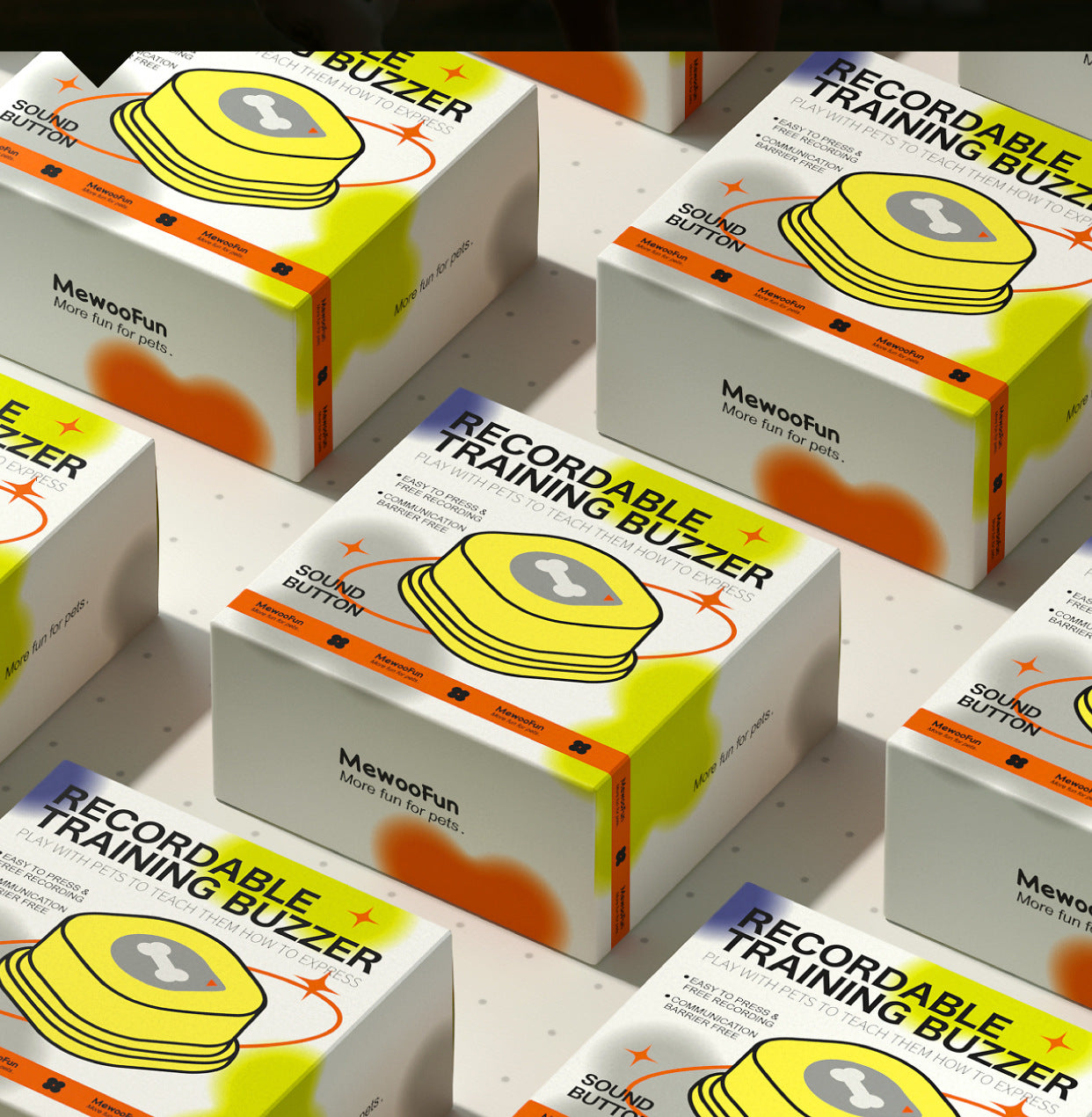 Recordable Pet Communication Buttons – 4 Pack with Non‑Slip Mat