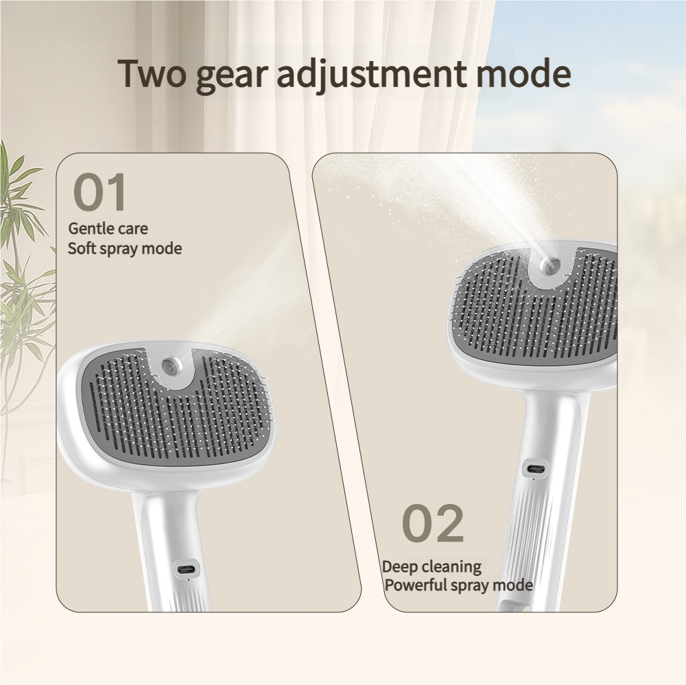 Pet Grooming Brush with Mist Sprayer