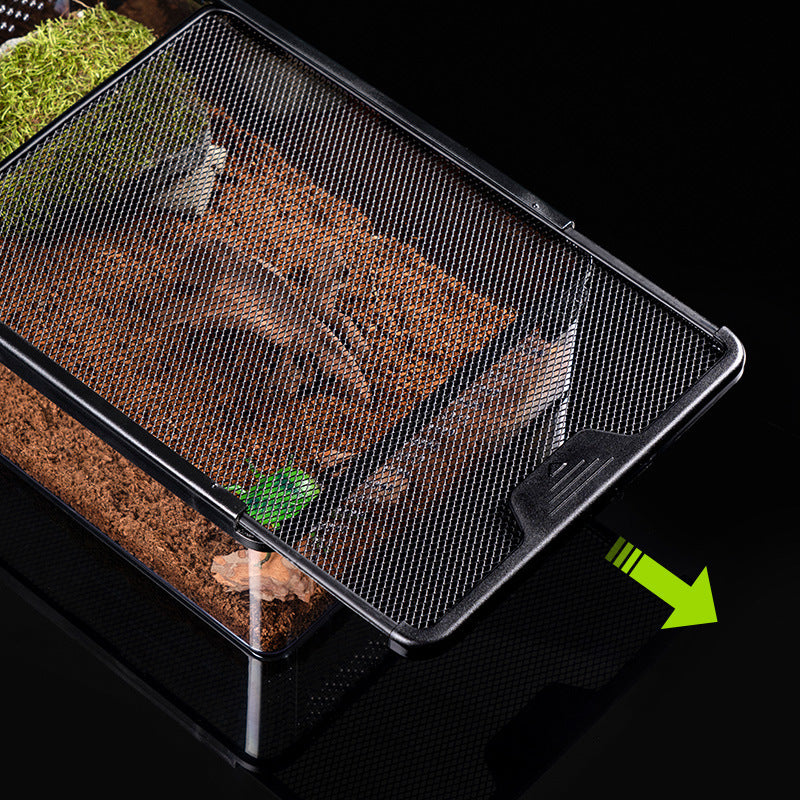 Transparent Reptile Enclosure – Small (Anti‑Escape Lid)