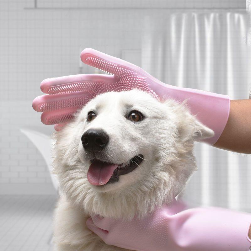 Silicone Pet Bath & Grooming Gloves