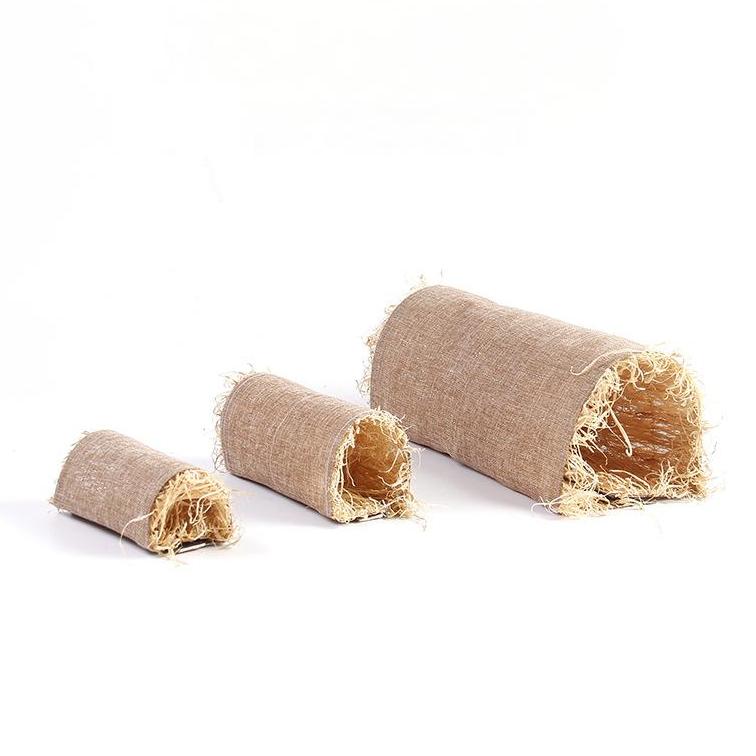 Breathable Grass & Linen Tunnel for Small Pets