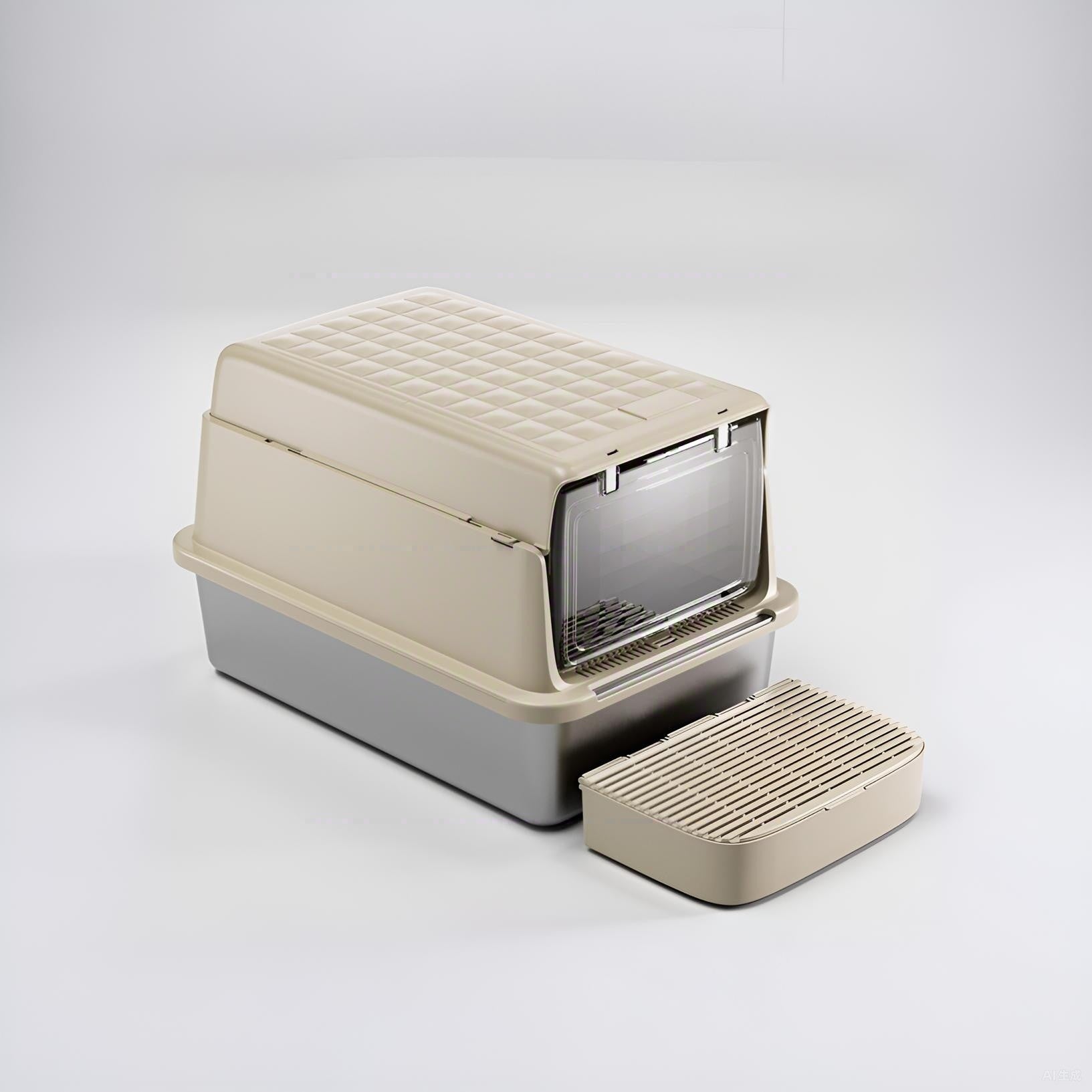 Stainless Hooded Litter Box