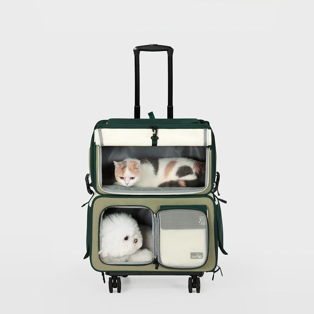 WAKYTU C216 3.0 Double-Deck Pet Trolley Carrier